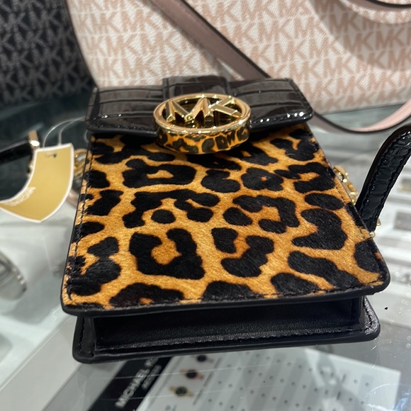 Michael Kors Carmen Small NS Phone XBODY HairCalf 
Black Multi - Picture 7 of 16